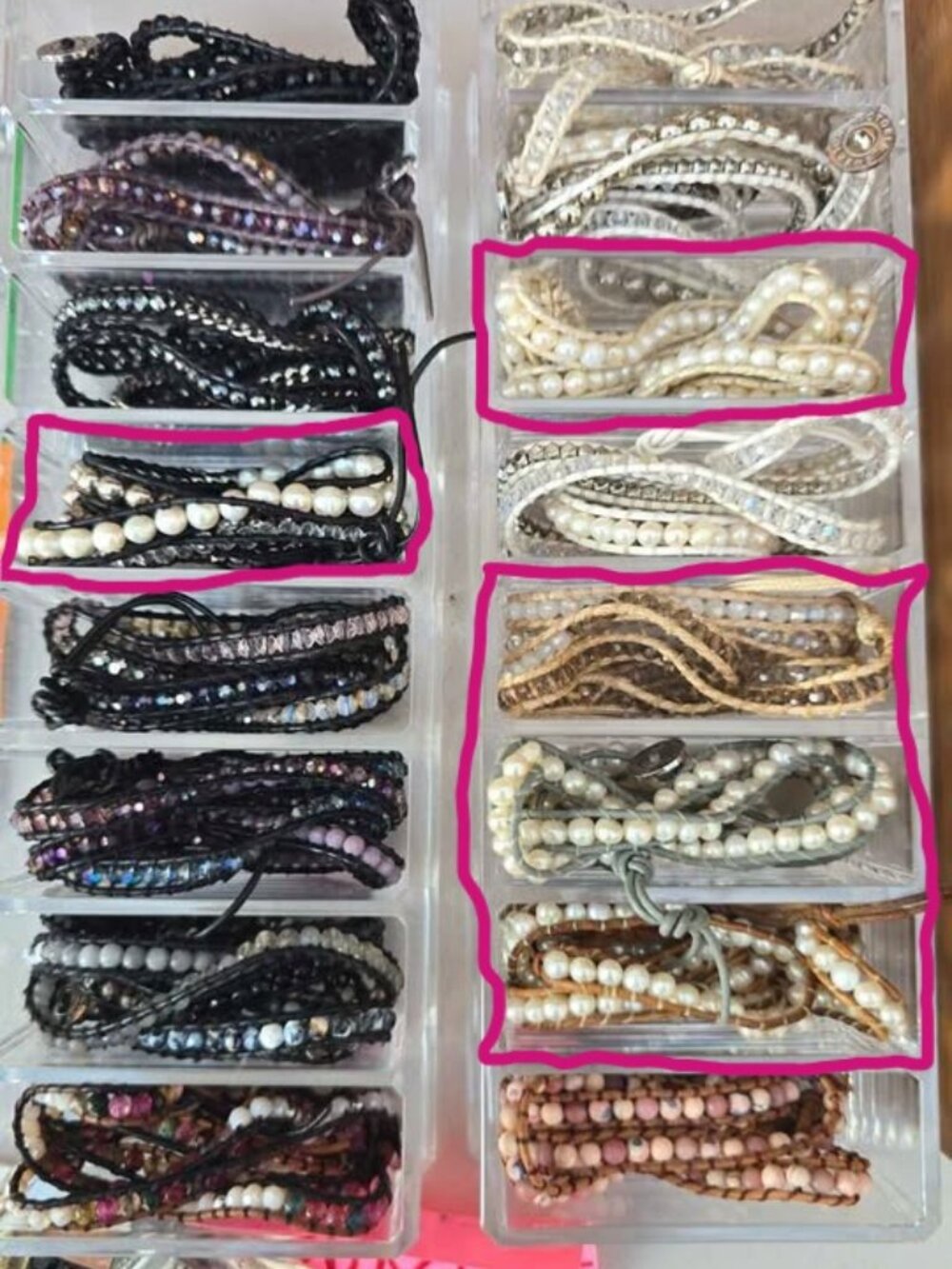 Victoria Emerson Pearl & Earthy Boho Wrap Bracelet Lot - 5-Piece Bundle